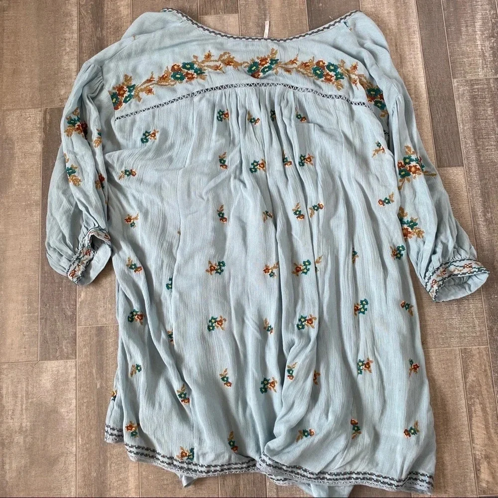 Free People Floral Embroidered oversized Dress